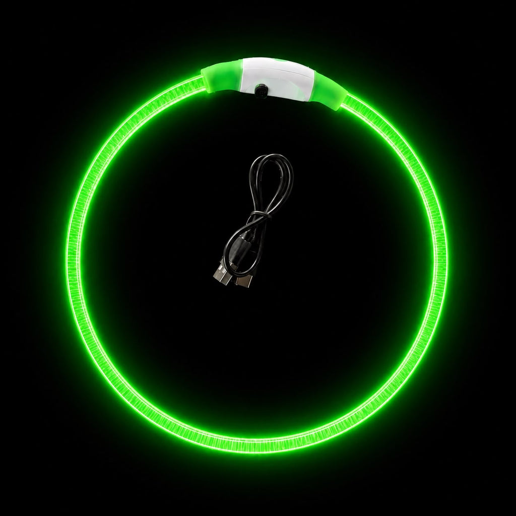 LED-Hundehalsband – wiederaufladbar, individuell kürzbar & wasserabweisend