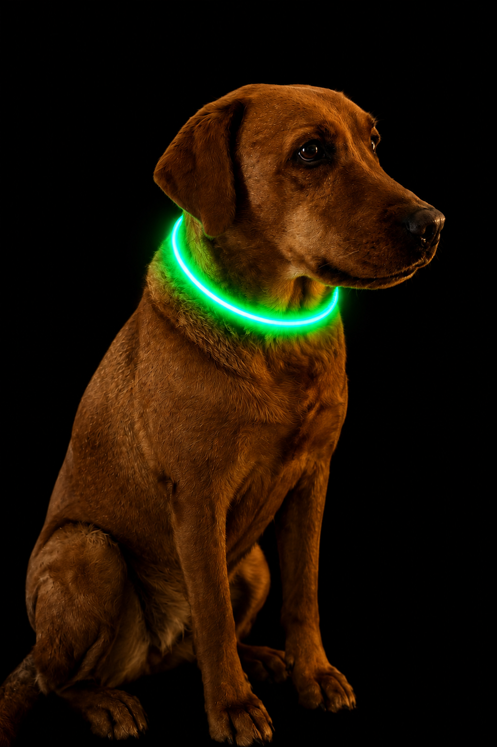 LED-Hundehalsband – wiederaufladbar, individuell kürzbar & wasserabweisend
